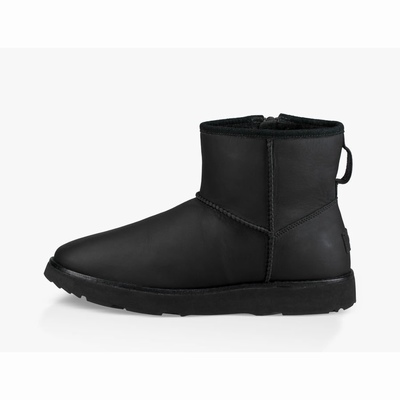 Waterproof UGG Classic Mini Zip Homem Pretas | PT-MDYUH